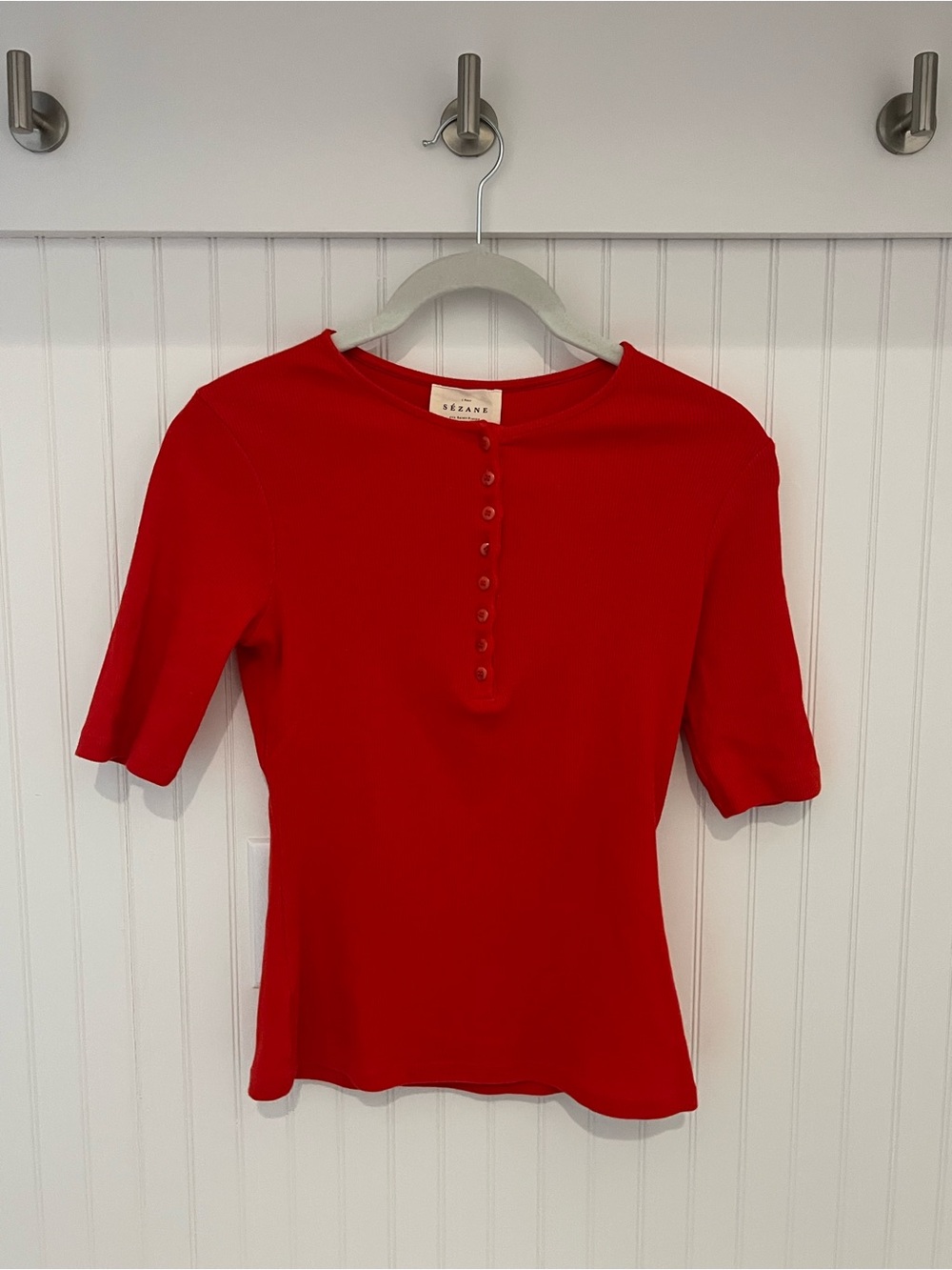 Sezane Theodora Red T-shirt